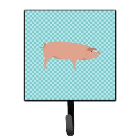 Carolines Treasures Carolines Treasures BB8106SH4 American Landrace Pig Blue Check Leash or Key Holder BB8106SH4